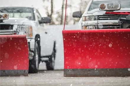 Snow clearing operations at a commercial property